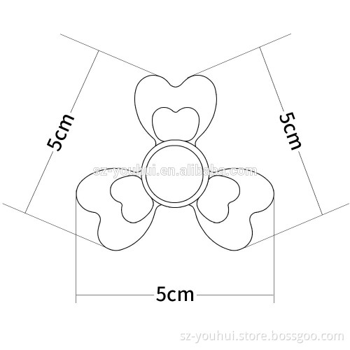 Clover Shaped Metal hand toys Fidget Spinner